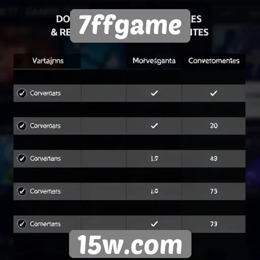 Vantagens e desvantagens do 7ffgame em comparação a concorrentes